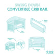 Regalo Swing Down Crib Rail, with Reinforced Anchor Safety System 🍁 All In One Marketplace Canada