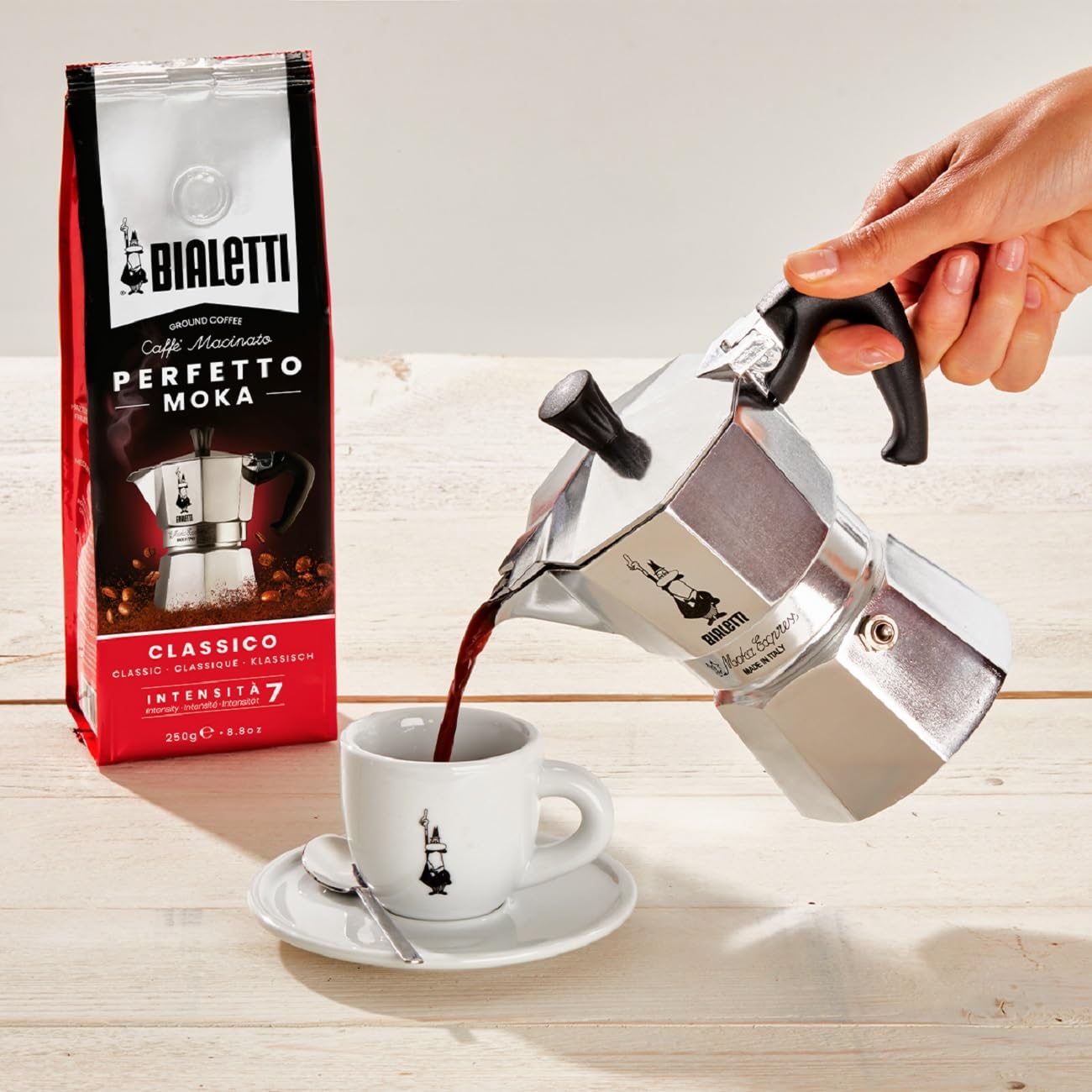 BIALETTI Moka Express 6-Cup Aluminum Stovetop Espresso Maker, Silver 🍁 All In One Marketplace Canada