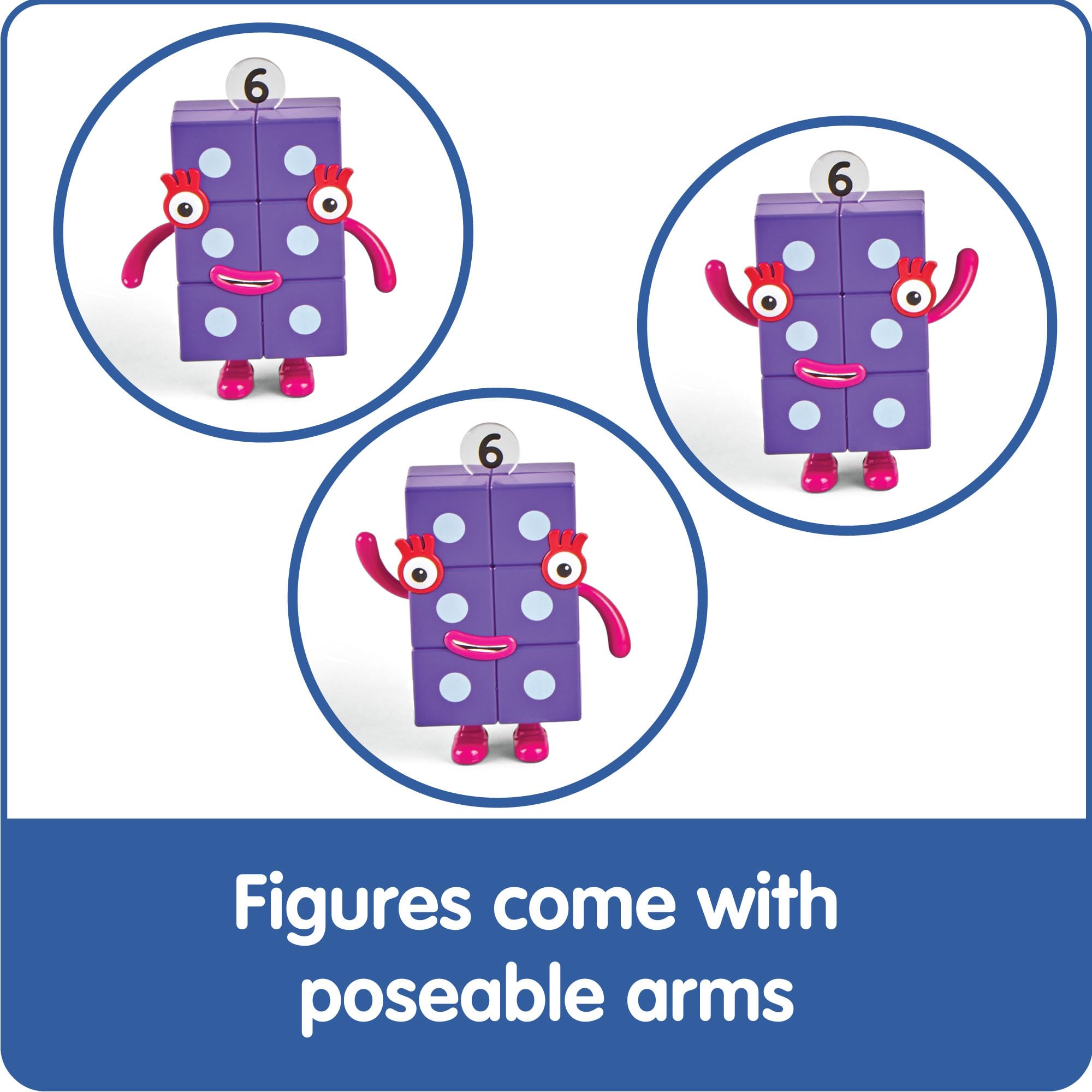 hand2mind Numberblocks Friends Six to Ten, Toy Figures Collectibles, Small Cartoon Figurines for Kids, Mini Action Figures, Character Figures, Play Figure Playsets, Imaginative Play Toys 🍁 All In One Marketplace Canada