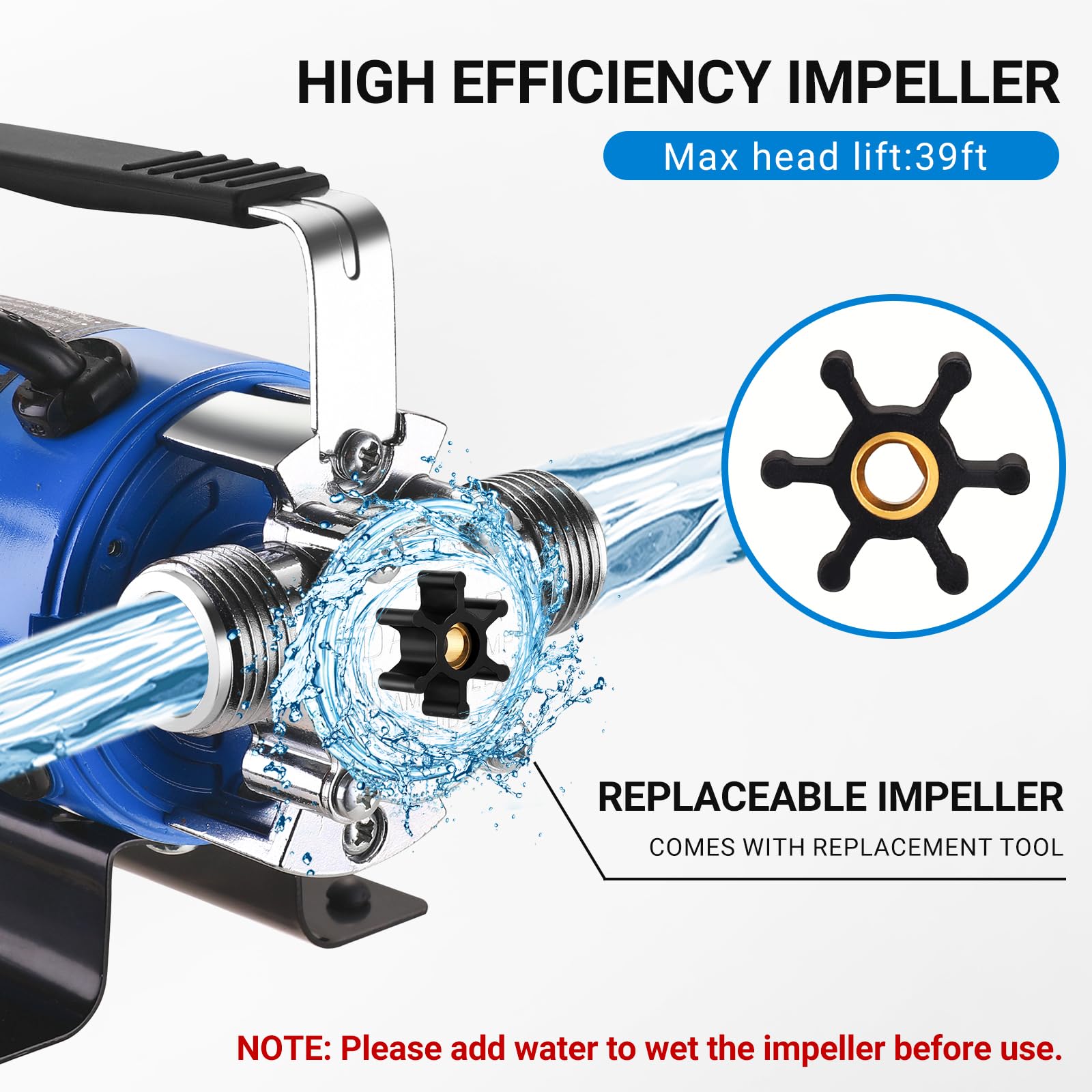 Water Transfer Pump: DEKOPRO Transfer Pump Electric Water Pump Utility Pump Rain Barrel Garden Hose Pump 115V 🍁 All In One Marketplace Canada