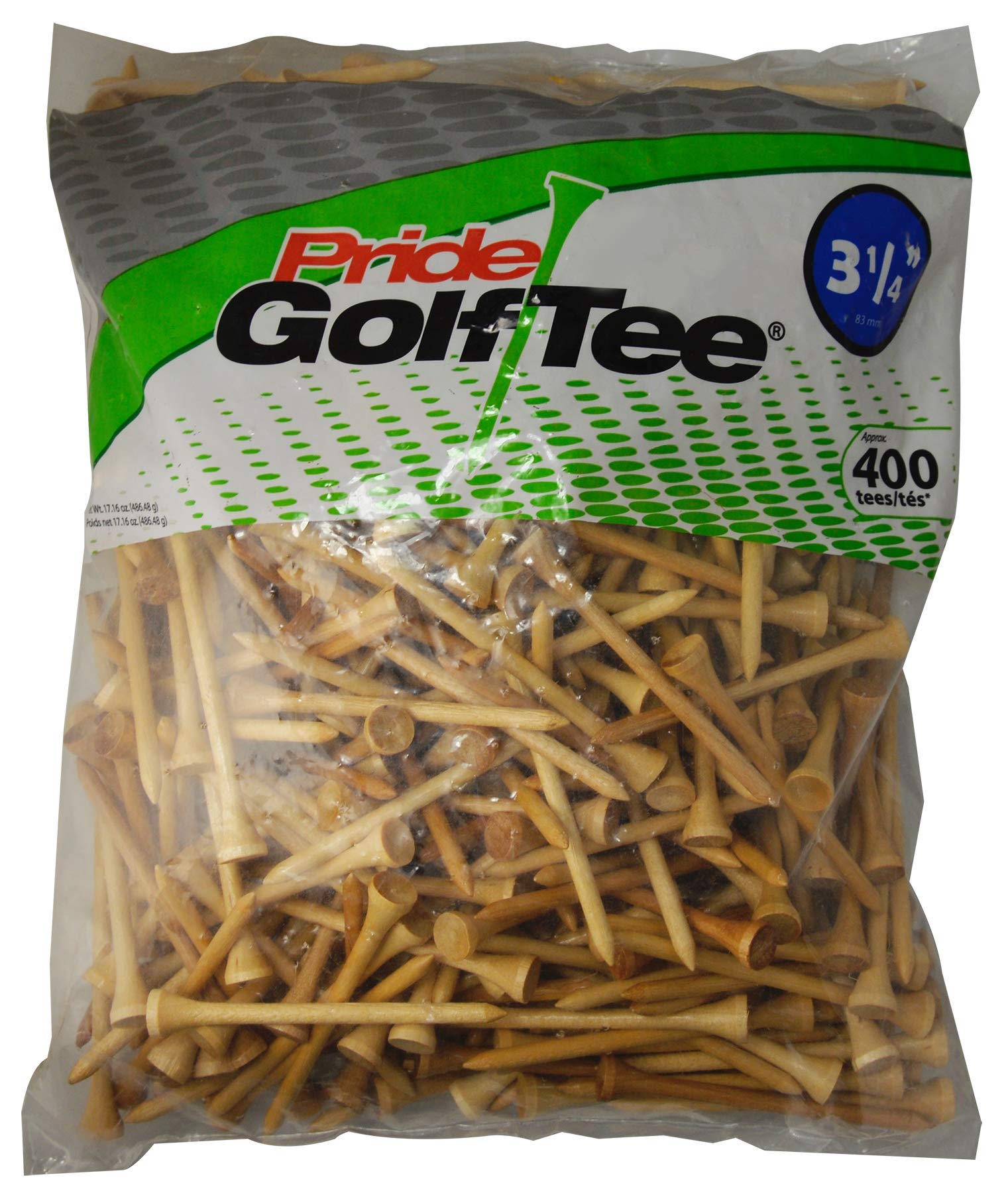 Pride Golf Tee 3-1/4-Inch Deluxe Tee, Natural, 400 count 🍁 All In One Marketplace Canada