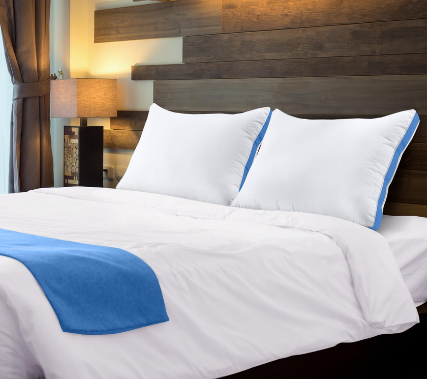 Utopia Bedding Bed Pillows for Sleeping Queen Size (Blue), Set of 2, Soft & Fluffy Pillow with Down Alternative Filling, Cooling, Hotel Quality, Gusseted Pillow for Back, Stomach or Side Sleepers 🍁 All In One Marketplace Canada