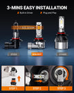 SEALIGHT 9005 HB3 LED Headlight Bulbs, 50000LM 900% Super Brightness 9005 LED Bulbs, 1:1 Mini Size Plug and Play, 6500K Cool White HB3 Halogen Replacement, Pack of 2 🍁 All In One Marketplace Canada