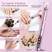 SnnyNyx Cordless Electric Nail Drill 35000 RPM, Professional Nail File Kit with LCD Display, 12 Bits & 36 Sanding Bands, Rechargeable Manicure Pedicure Kit for Acrylic Gel Nails, Salon & Home Use(Rose Gold) 🍁 All In One Marketplace Canada