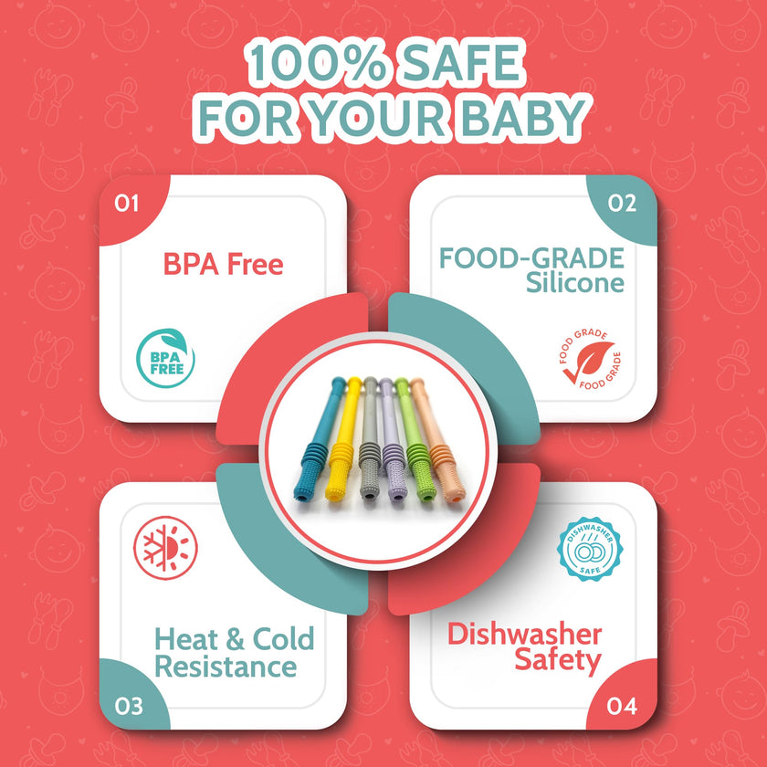 BEBECAN Teething Toys for Babies, Baby Teething Relief, 6 Vibrant Colors, Super Soft Silicone Jouet Dentition Bebe, Perfect Baby Gifts Baby Boy Gifts 🍁 All In One Marketplace Canada