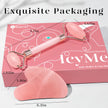 BAIMEI IcyMe Rose Quartz Roller & Gua Sha Set, Cooling Face Roller for Depuffing & Lymphatic Massage, Sculpting Tool for Face, Eyes & Neck, Smooth Skincare Gift for Women and Men 🍁 All In One Marketplace Canada