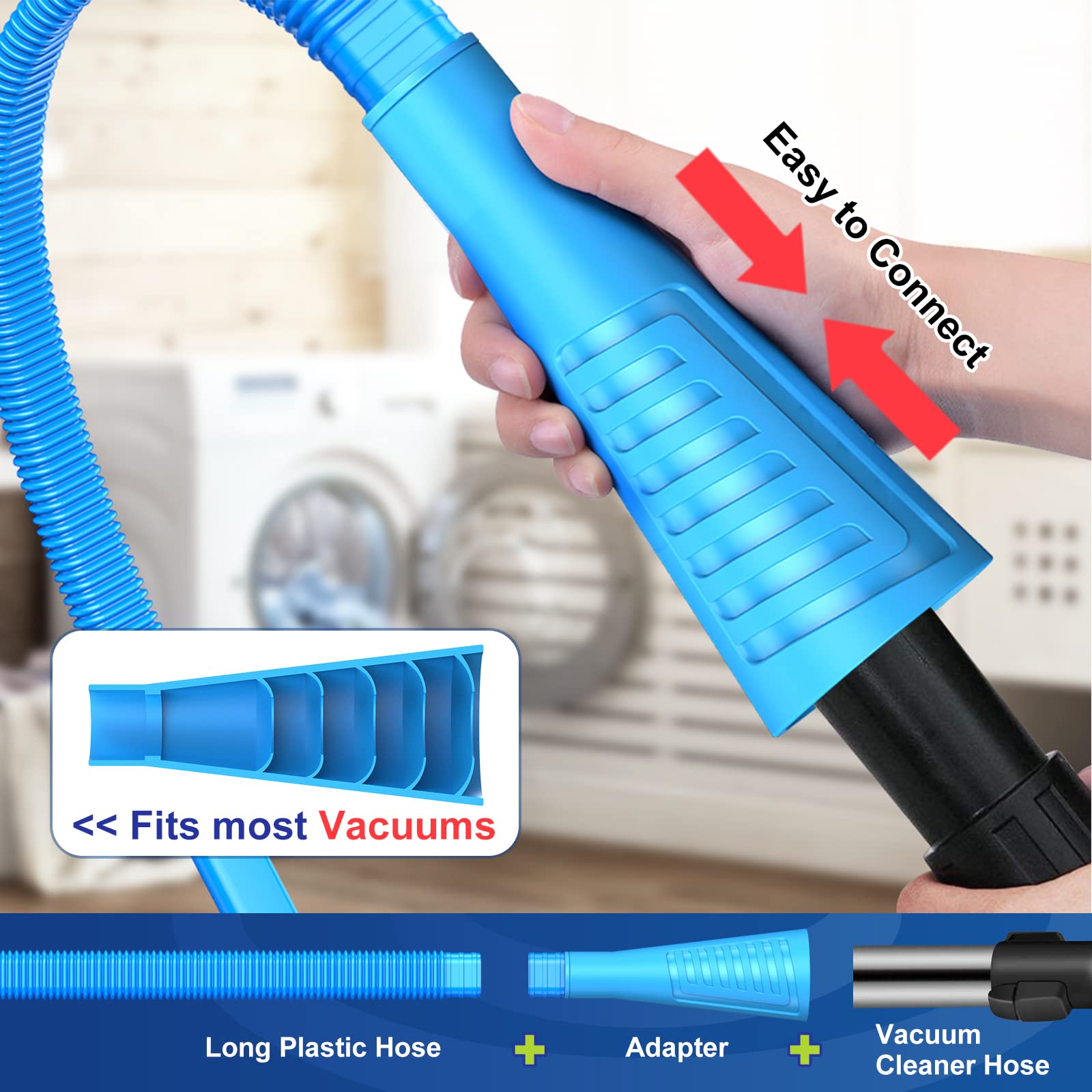 Sealegend 2 Pieces Dryer Vent Cleaning Kit, Flexible Lint Vacuum Hose Attachment and Lint Brush Lint Remover Power Washer, Blue 🍁 All In One Marketplace Canada