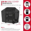 UNICOOK BBQ Cover 55 Inch, Heavy Duty Waterproof Housse BBQ, Special Fade and UV Resistant Outdoor Barbecue Grill Cover, Barbecue Accessories Compatible for Weber Char-Broil Brinkmann and More 🍁 All In One Marketplace Canada