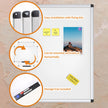 VIZ-PRO Magnetic White Board, Dry Erase Board 24 X 18 Inches, Whiteboard with Silver Aluminium Frame 🍁 All In One Marketplace Canada