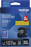 Brother LC107 Black Ink Cartridge, Extra High Yield (LC107BKS)