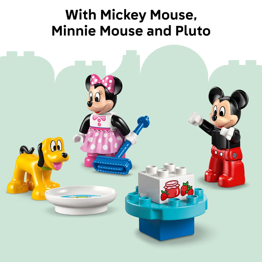 LEGO DUPLO Disney Mickey Mouse Clubhouse with Minnie & Pluto Building Toy - Fine Motor Skill Toy for Toddlers, Ages 2+ - Mickey Mouse Toy for Boys & Girls - Birthday Gift for Kids - 10465 🍁 All In One Marketplace Canada