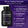 Liver Cleanse Detox & Repair Formula – 25+ Herbal Ingredients for Liver Health – Milk Thistle (80% Silymarin), Artichoke, Dandelion Root & More – Liver Support Supplement – 120 Capsules 🍁 All In One Marketplace Canada