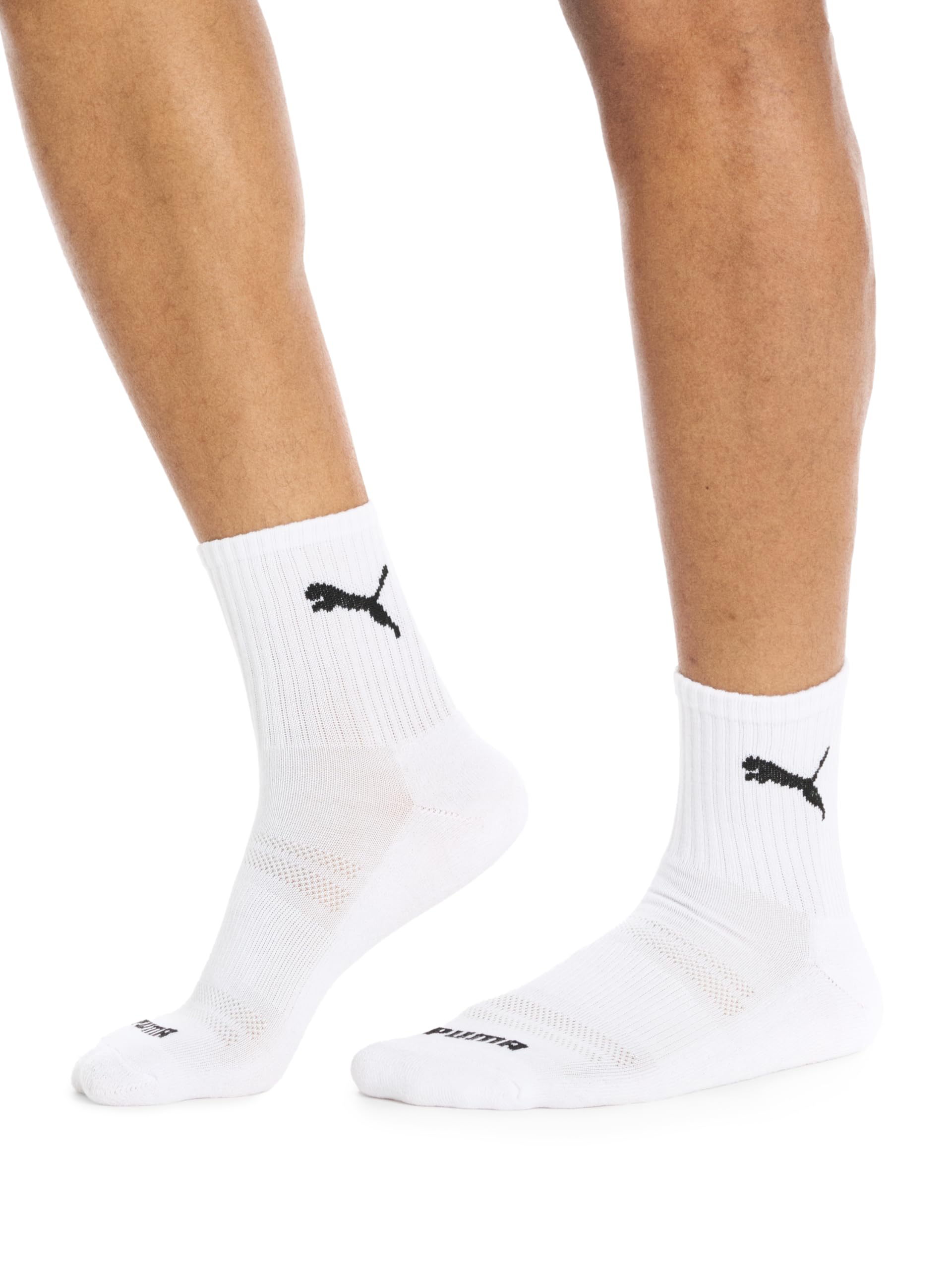 PUMA Men's 8 Pack Athletic Cushioned High Quarter Crew Socks, White/Black, 10-13 🍁 All In One Marketplace Canada