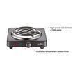 Salton Single Coil Portable Electric Cooktop | 1000 Watts | Lightweight & Compact | Variable Temperature Control | Perfect for Dorms, Offices, Camping | Black | 100% Canadian-owned & operated 🍁 All In One Marketplace Canada
