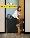 Retractable Baby Gates for Stairs, 55 Wide Mesh Dog Gate for Doorways, 33.6