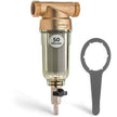 iSpring WSP-50 Reusable Whole House Spin Down Sediment Water Filter 50 Micron, 1