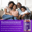 Iron Gummies with Vitamin C | 10mg Iron Per Gummy | Iron Supplements for Women & Men | Vegan Gummies | Blood Cell Formation Support | Energy, Focus, Immune Support | Vegan & Non-GMO (1) 🍁 All In One Marketplace Canada