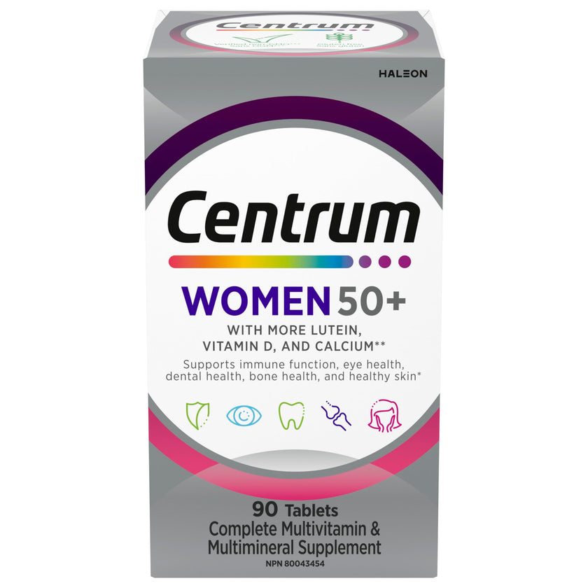 Centrum Women 50 Plus Multivitamins/Minerals Supplement for Women 50+, 90 Tablets (Packaging May Vary) 🍁 All In One Marketplace Canada