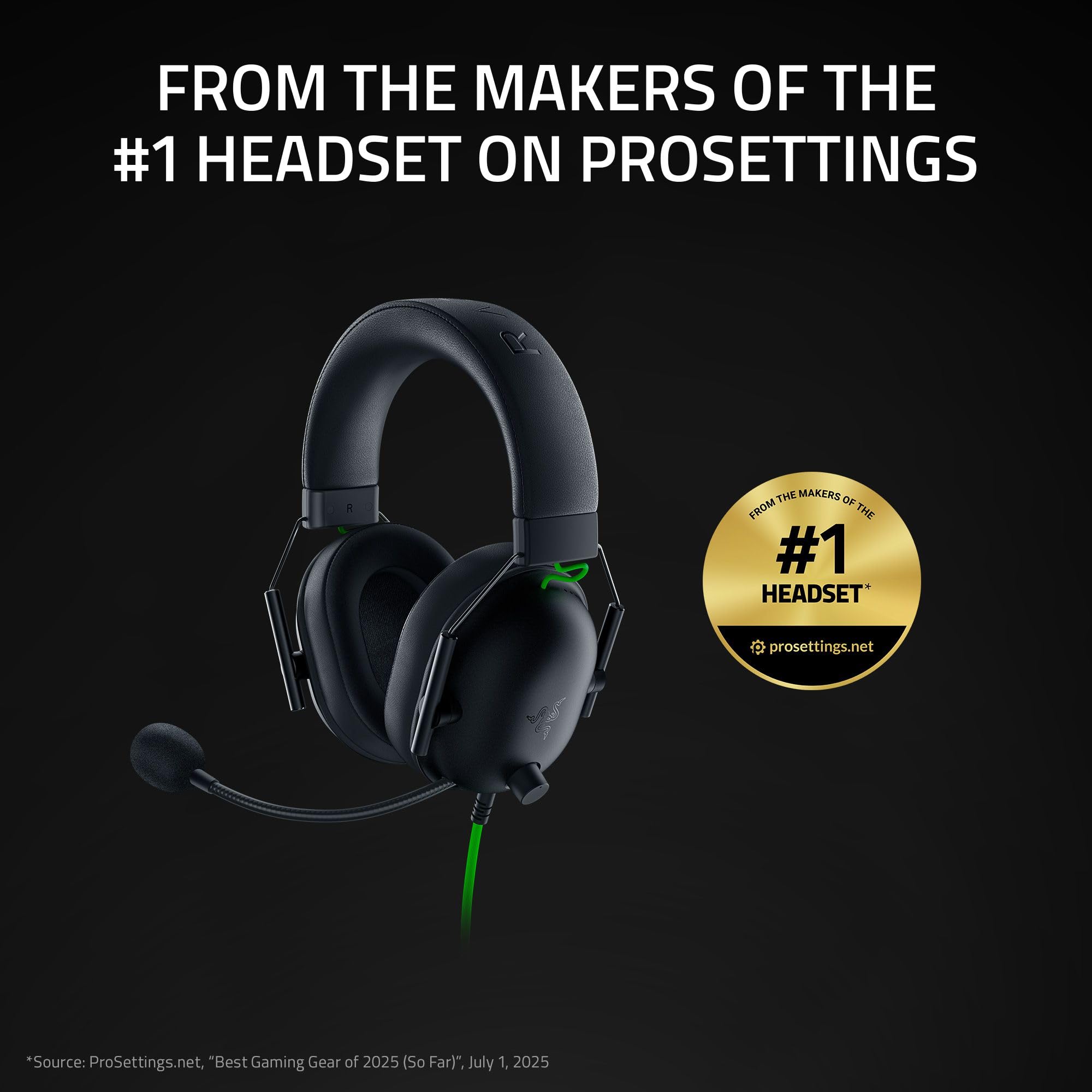 Razer BlackShark V2 X Gaming Headset: 50mm Drivers - Cardioid Mic - Memory Foam Cushion - Lightweight- Comfortable, Noise Isolating Earcups - for PC, PS4, PS5, Switch - 3.5mm Audio Jack - Black 🍁 All In One Marketplace Canada