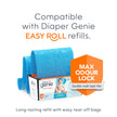 Diaper Genie Platinum Diaper Pail, Stone Grey - Made in Durable Stainless Steel and Includes 1 Easy Roll Refill with 18 Bags 🍁 All In One Marketplace Canada