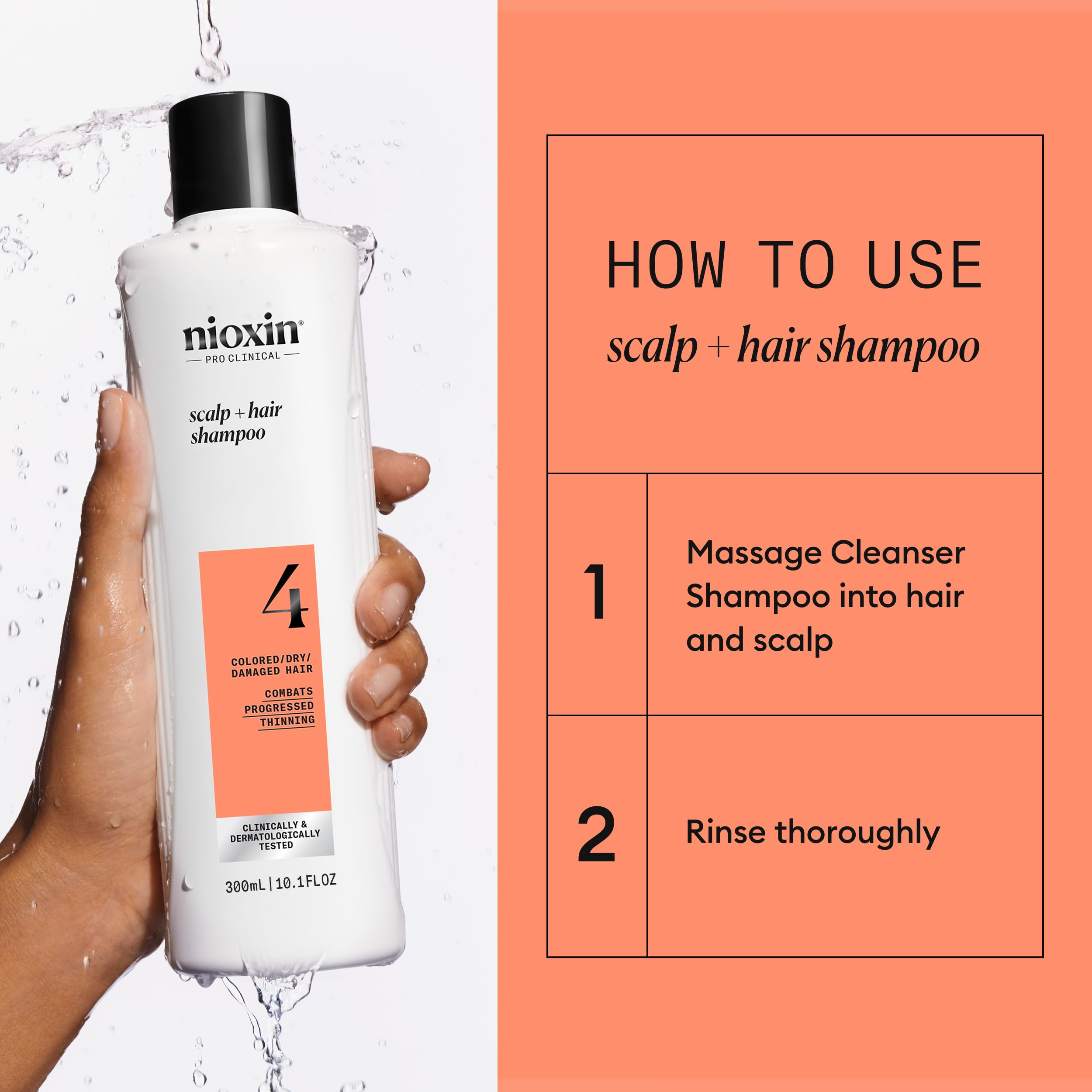 Nioxin System 4 Scalp + Hair Shampoo - Hair Thickening Shampoo For Damaged Hair with Progressed Thinning, 10 fl oz (Packaging May Vary) 🍁 All In One Marketplace Canada