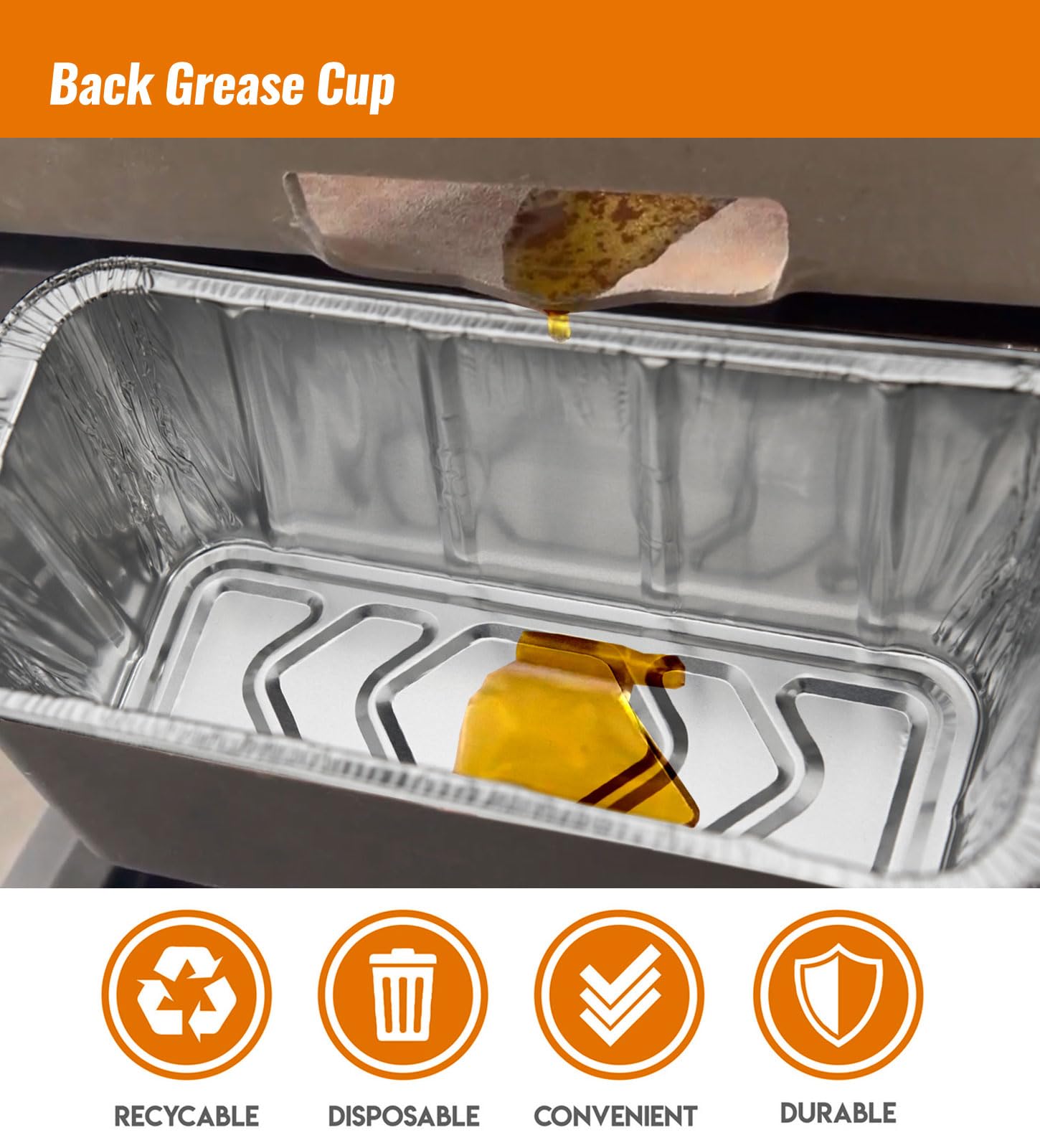 NUPICK 40 Pack Grease Cup Liners for Blackstone 17