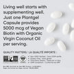 Sports Research® Extra Strength Vegan Biotin 5,000mcg with Organic Coconut Oil - Helps to Maintain Healthy Hair, Nails and Skin - Great for Women & Men - 120 Veggie Softgels 🍁 All In One Marketplace Canada