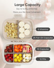 Holii Travel Pill Organizer, 8 Compartments Portable Pill Case, Daily Pill Box to Hold Vitamins, Small Pill Container for Pocket Purse Medicine Organizer（Khaki） 🍁 All In One Marketplace Canada
