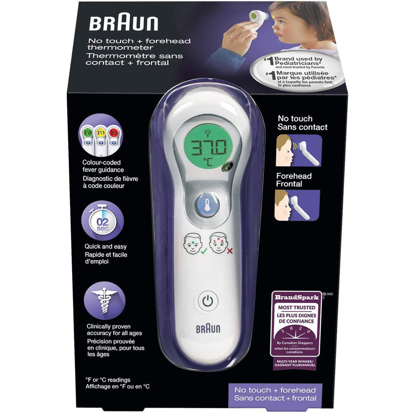 Braun BNT300CA No-Touch and Forehead Thermometer with Colour Coded Display for Baby, Children and Adults, No. 1 Brand Among Pediatricians and Moms 🍁 All In One Marketplace Canada