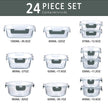 M MCIRCO 24-Piece Glass Food Storage Containers with Snap Locking Lids,Glass Meal Prep Containers Set - Airtight Lunch Containers, Microwave, Oven, Freezer and Dishwasher 🍁 All In One Marketplace Canada