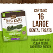 Merrick Fresh Kisses Coconut Oil + Botanicals Large Brush Dental Dog Treat - Value Box (16 ct) 🍁 All In One Marketplace Canada