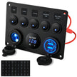 Kohree 5 Gang 12V Switch Panel, Rocker Switch Panel with Touch Switch 🍁 All In One Marketplace Canada