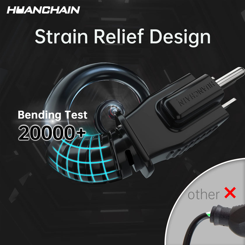 HUANCHAIN Indoor Outdoor Black Extension Cord 50 ft Waterproof, 16/3 Gauge Flexible Resistant Appliance Extension Cord Outside, 13A 1625W 16AWG SJTW, 3 Prong Electric Cable, ETL 🍁 All In One Marketplace Canada
