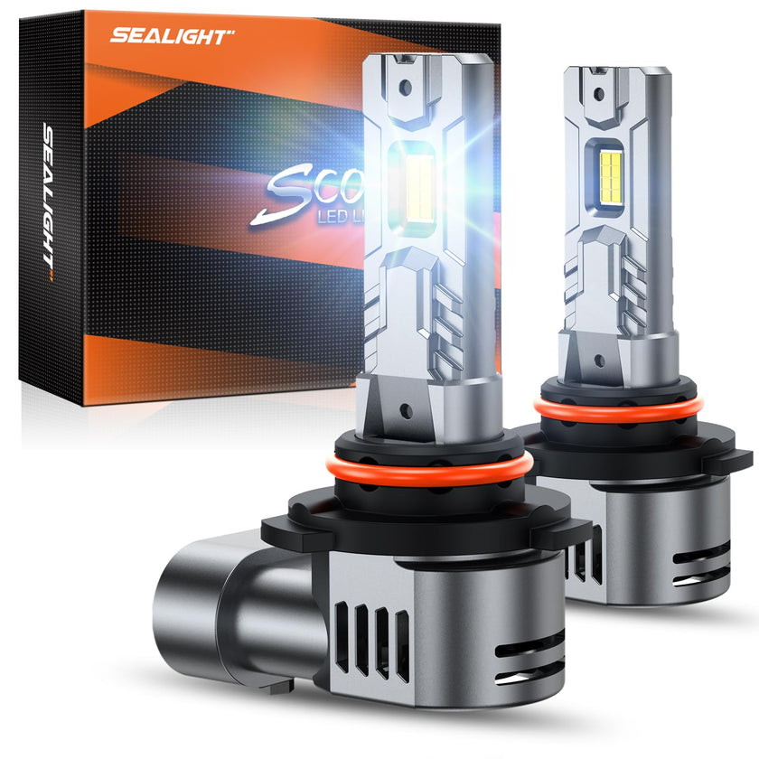 SEALIGHT 2026 Upgraded 9005 LED Headlight Bulbs, 1:1 Design 60,000LM 1000% Brighter HB3 9005 LED Light Bulb, 6500K Cool White, Plug and Play Halogen Replacement, Non-polarity, Pack of 2 🍁 All In One Marketplace Canada