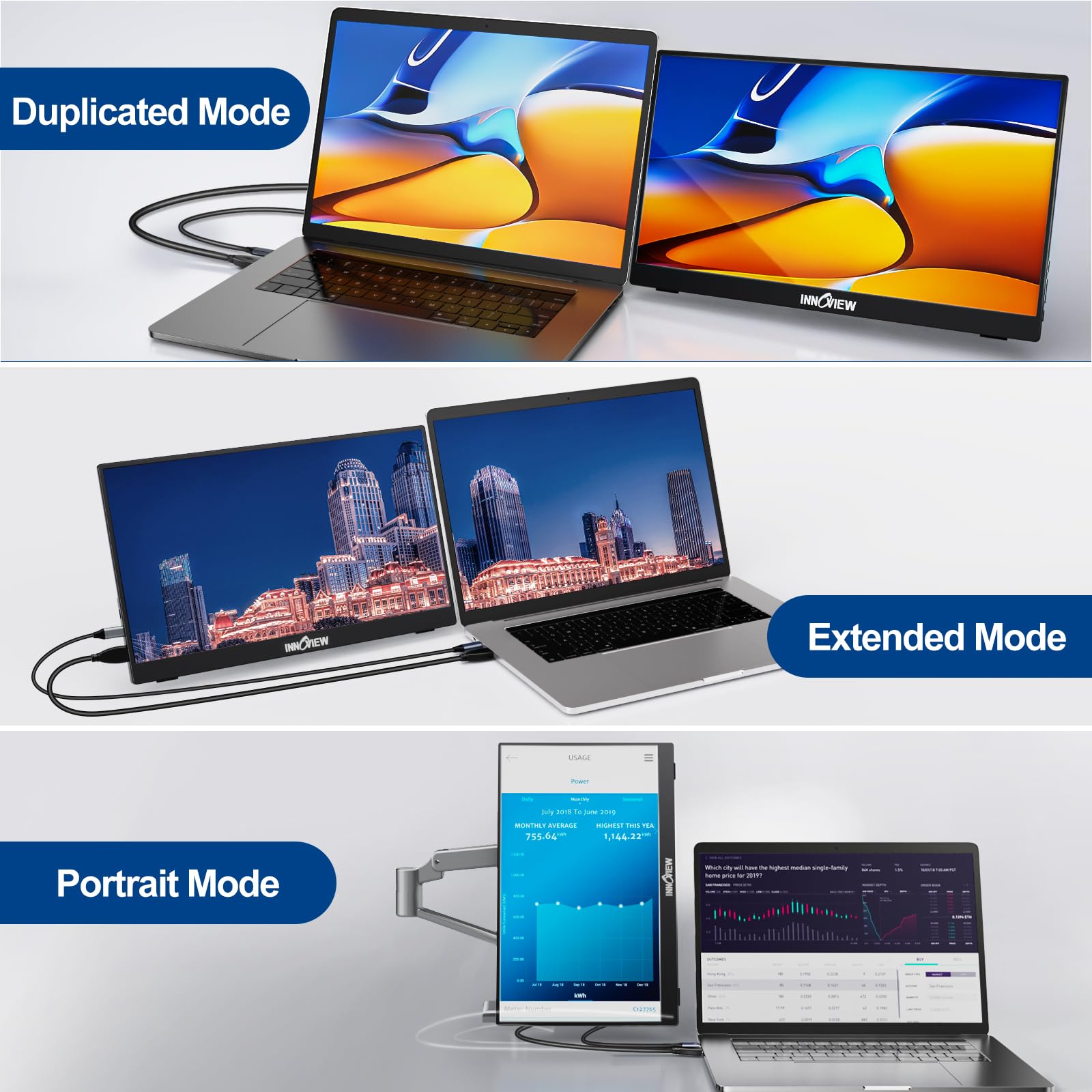 InnoView Portable Monitor 15.6