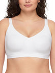 Warners Women's Blissful Benefits Underarm-Smoothing with Seamless Stretch Wireless Lightly Lined Comfort Bra Rm3911w, White, Large 🍁 All In One Marketplace Canada