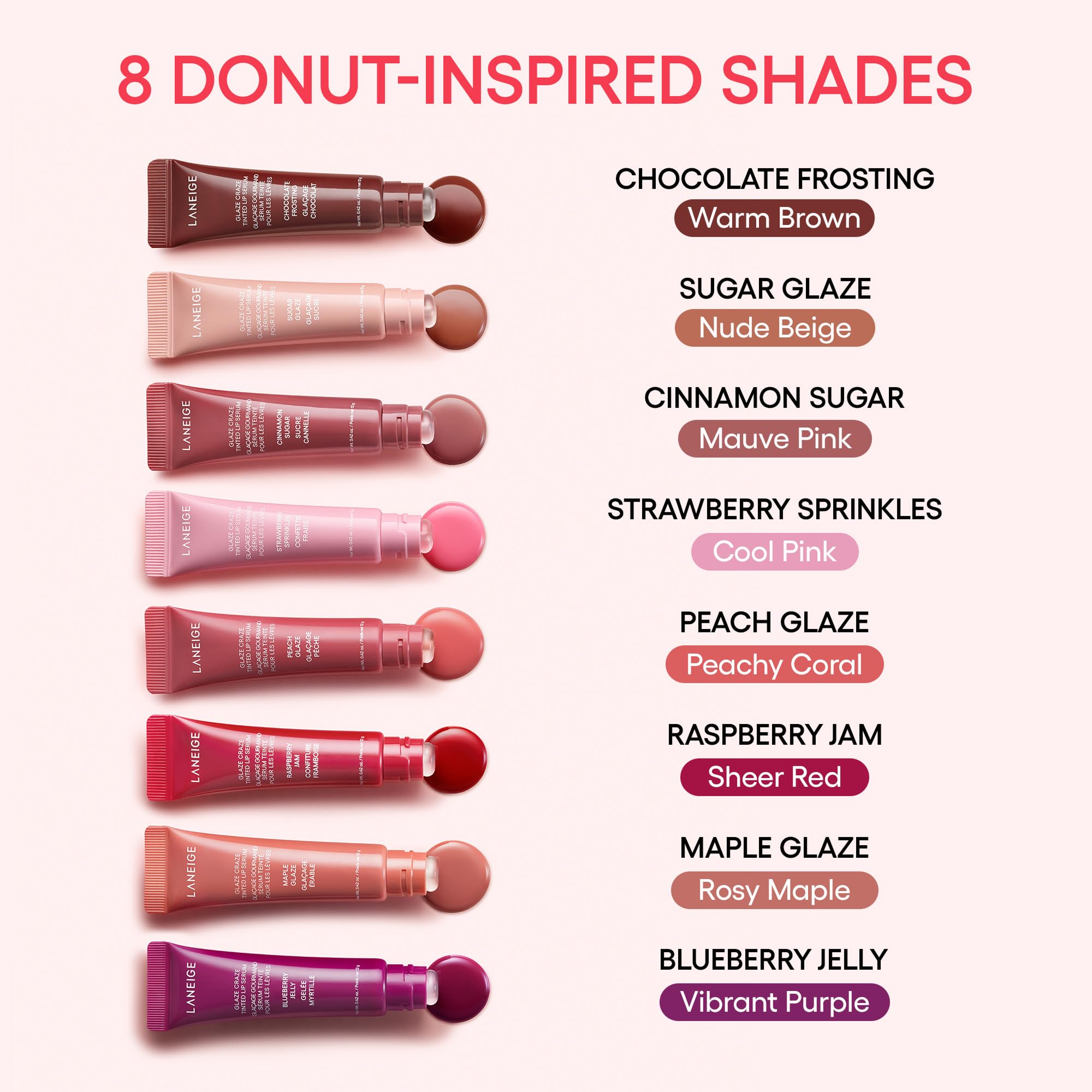 LANEIGE Glaze Craze Tinted Hydrating Lip Serum for Glossy, Nourished Lips with Plumping Polypeptides, Blueberry Jelly 🍁 All In One Marketplace Canada