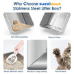 Suzzipaws XL Enclosed Stainless Steel Cat Litter Box for Big Cats 🍁 All In One Marketplace Canada