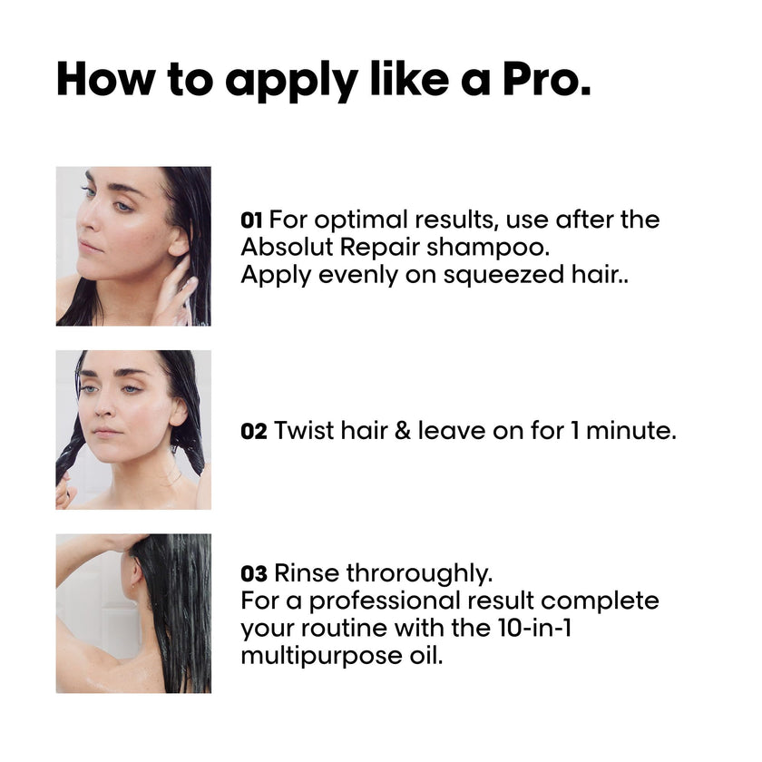 L'Oreal Professionnel Absolut Repair Resurfacing Mask, Premium Hair Care, Omega-9 Hydrating Treatment for Damaged Hair, 250 ML 🍁 All In One Marketplace Canada