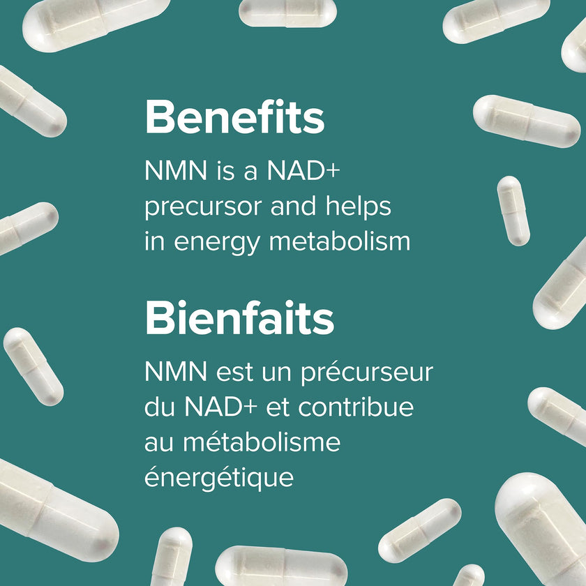 Webber Naturals NMN 500 mg (Nicotinamide Mononucleotide), 30 Capsules, Helps Maintain NAD+ Levels, Vegan 🍁 All In One Marketplace Canada