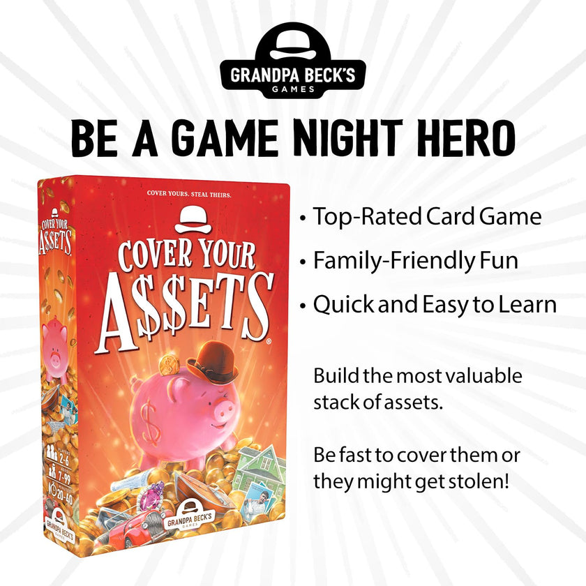 Cover Your Assets Card Game by Grandpa Beck's Games - Fun Family-Friendly Set-Collecting Game for Kids, Teens & Adults - from the Creators of Skull King - Ideal for 2-6 Players Ages 7+ 🍁 All In One Marketplace Canada