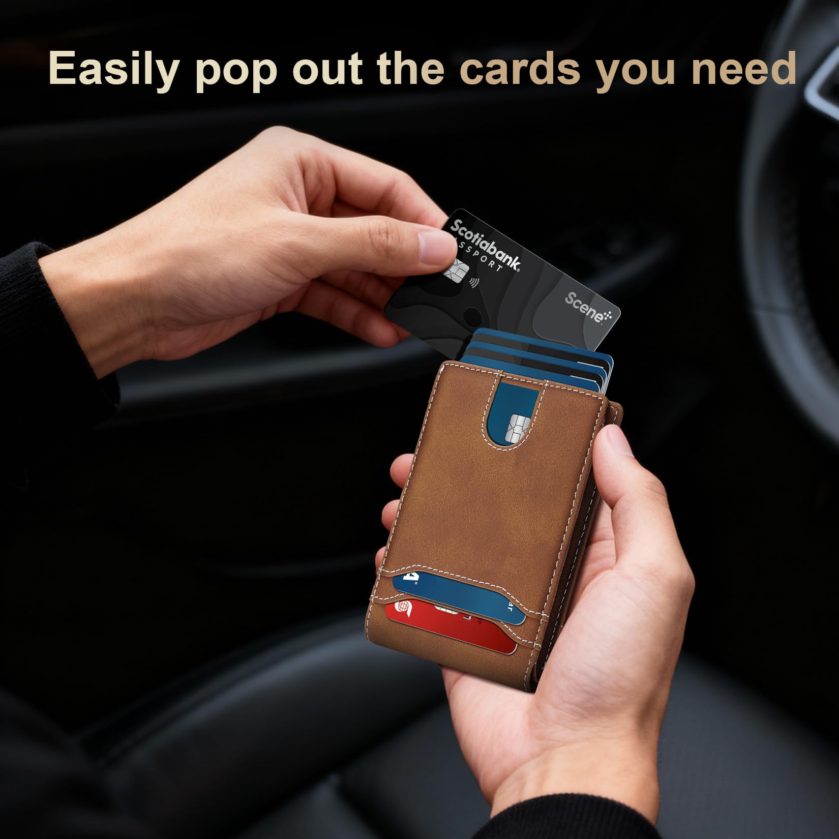 furid RFID Wallet for Men Minimalist: Slim Pop Up Wallet with ID Window - Smart Card Holder for Men - Gift for Father Husband on Father’s Day Birthday Anniversary 🍁 All In One Marketplace Canada