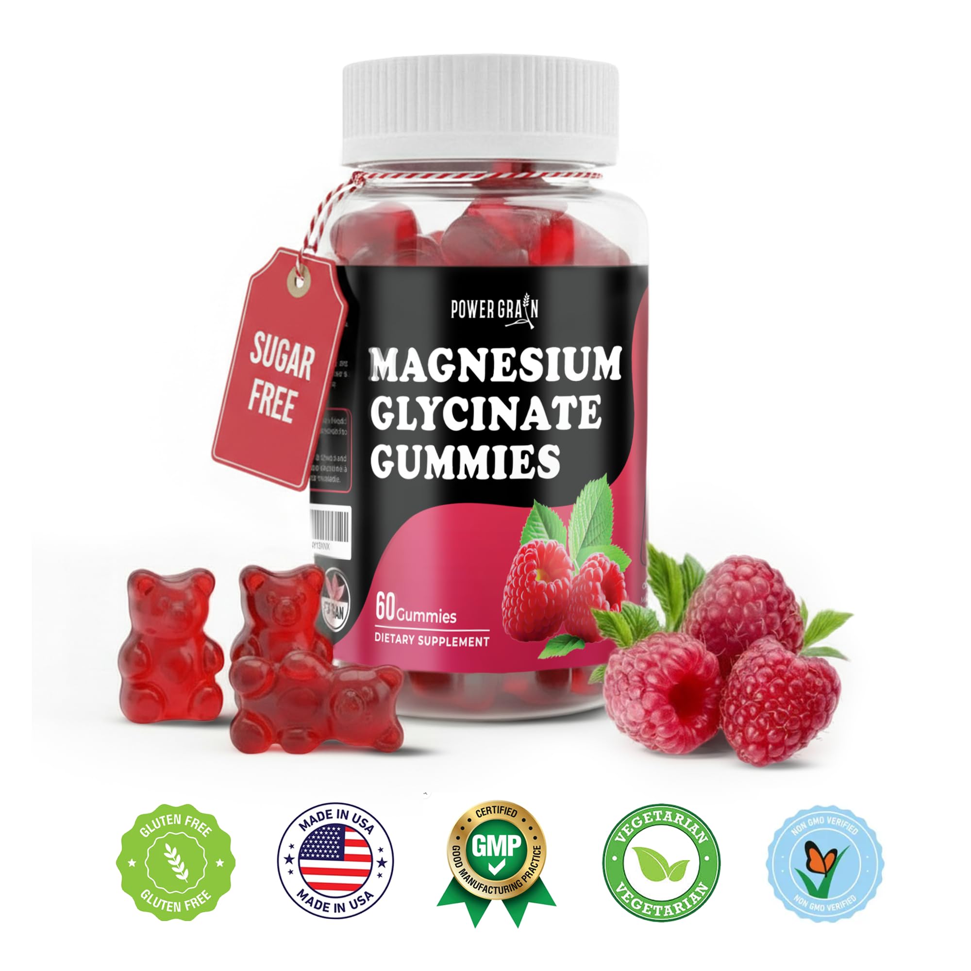 Magnesium Glycinate Gummies (400mg / Serving) - Sugar-Free Magnesium Gummies for Women, Men & Kids, Muscle, Nerve, Bone & Heart Support, Relaxation & Sleep Support - 30 Serving 🍁 All In One Marketplace Canada