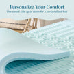 LUCID 2 Inch Gel Memory Foam Plush - Cooling Targeted Convoluted Comfort Zones Mattress Topper - Queen 🍁 All In One Marketplace Canada