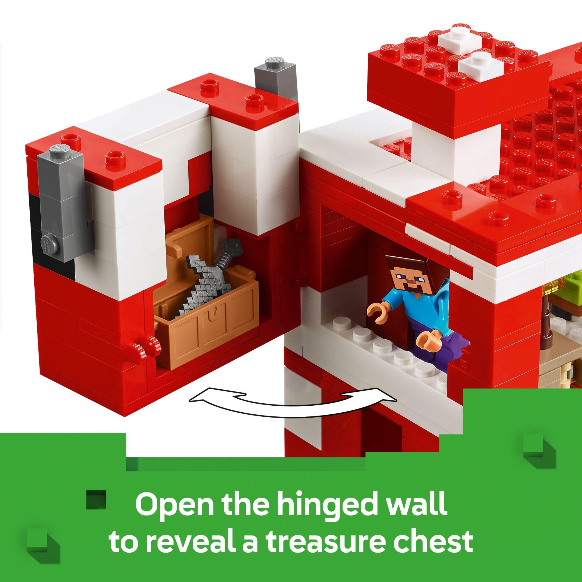 LEGO Minecraft The Mooshroom House Toy Figures and Playset - Building Minecraft Toy for Kids, Boys and Girls, Ages 8+ - with Steve and Other Figures for Pretend Play - Gift Idea for Birthdays - 21270 🍁 All In One Marketplace Canada
