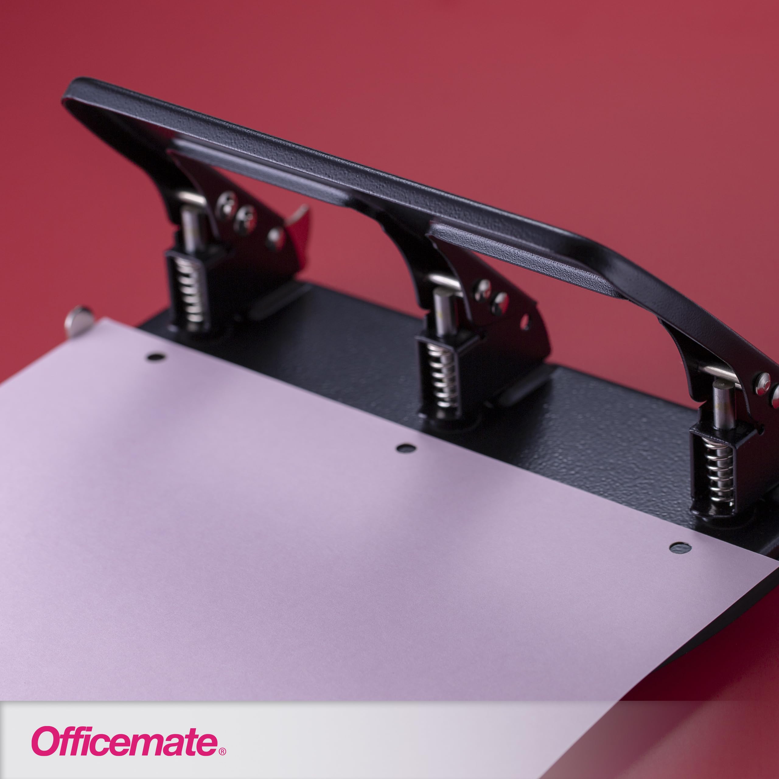 Officemate Medium Duty 3 Hole Punch with Ergonomic Handle, 30 Sheet Capacity, Black (90088) 🍁 All In One Marketplace Canada