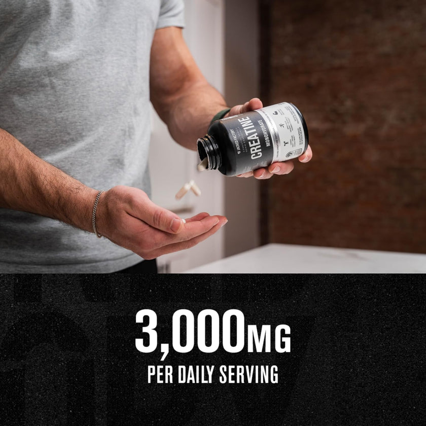 Jacked Factory Creatine Monohydrate Capsules - Canadian-Owned Supplement for Muscle Growth, Increased Strength, Enhanced Energy Output, and Improved Athletic Performance - 150 Pills 🍁 All In One Marketplace Canada