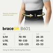 BraceUP Back Support, Back Brace for Men and Women - Lumbar Support Lower Back Belt for Back Pain Relief, Herniated Disc, Heavy lifting, with Dual Adjustable Straps (L/XL 90-110 cm) 🍁 All In One Marketplace Canada