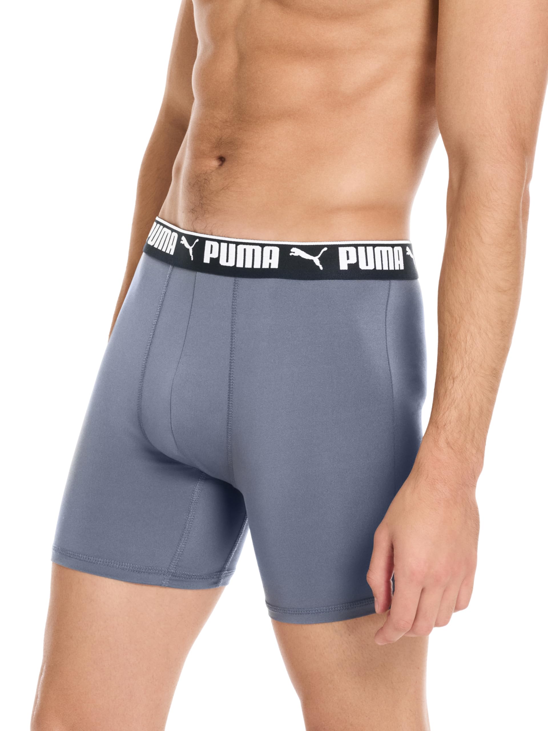 Puma Men's 4 Pack Active Stretch Boxer Briefs, Black/Grey, Large 🍁 All In One Marketplace Canada