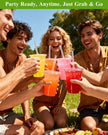 Goodluck 100 Pack 16oz Plastic Cups with Lids and Straws, Clear Disposable Iced Coffee Cups, Food Safe Cold Drink Cups for Bubble Tea, Smoothies & Shakes, BPA Free 🍁 All In One Marketplace Canada